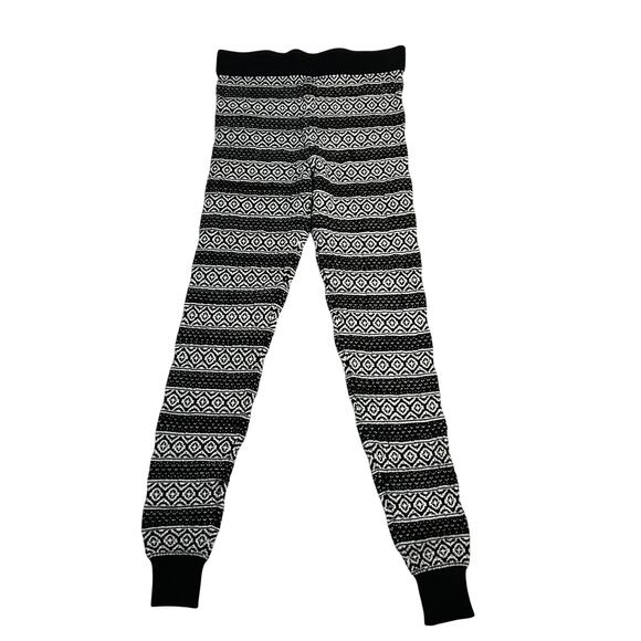 Garage Fair Isle Pull On Knit Leggings Size S Stretch Cozy Winter Cabin Casual - Picture 1 of 7